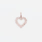 10k Solid Gold Diamond Halo Heart Pendant - 60152