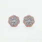 14k Solid Gold 8mm VS1 Diamond 3D Flower Earrings - 50214