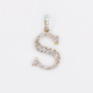 14k Solid Gold Lab Diamond Letter Initial Pendant & Chain Set - 60579