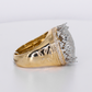 10k Solid Gold Diamond Cluster Crown Ring - 30374