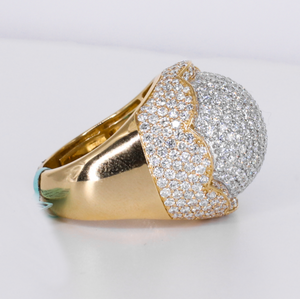 10k Solid Gold Lab Diamond Cluster Dome Ring - 30375