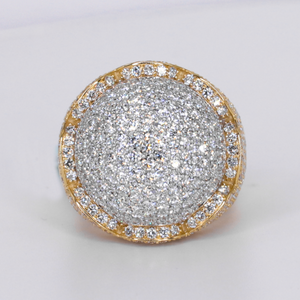 10k Solid Gold Lab Diamond Cluster Dome Ring - 30375