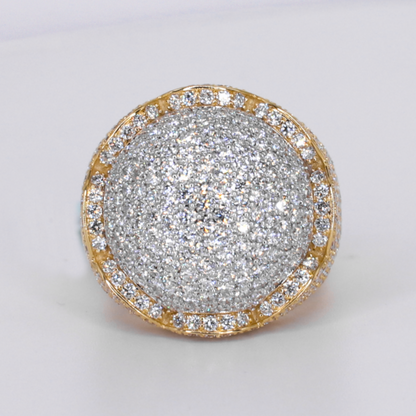 10k Solid Gold Lab Diamond Cluster Dome Ring - 30375