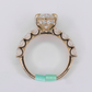 14k Solid Gold Lab Diamond Oval Cut Bridal  Ring - 30406