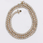 10k Solid Yellow Gold 3.5mm Lab VVS Diamond Tennis Chain - 10118