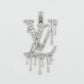 14k Solid Gold VVS/VS1 Diamond Letter "LV" Pendant - 60250