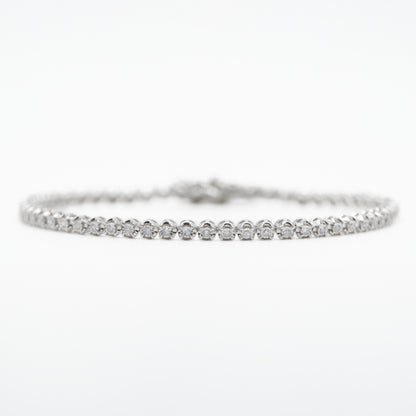 10k Solid Gold 3.5mm Diamond Tennis Bracelet - 20120