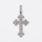 14k Solid Gold VS1 Diamond Baguette Motif Cross - 60361