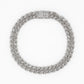 10k Solid Gold 8mm Baguette Lock Diamond Cuban Bracelet - 20136