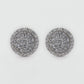 14k Solid Gold 11mm VS Diamond Circular Cluster Earrings - 50236