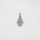 10k Solid Gold Baguette Diamond Hamsa Pendant - 60419