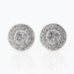 14k Solid Gold 10mm VS1 Diamond Cake Earrings - 50073