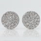 14k Solid Gold 16mm VS1 Diamond XXL Circle Cluster Earrings - 50100