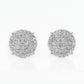 14k Solid Gold 10mm VS1 Diamond 3D Cake Earrings - 50106