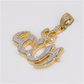 14k Solid Gold Diamond Allah Pendant - 60593
