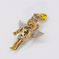 10k Solid Gold Diamond Crowned Angel Pendant - 60605