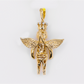 10k Solid Gold Diamond Crowned Angel Pendant - 60605