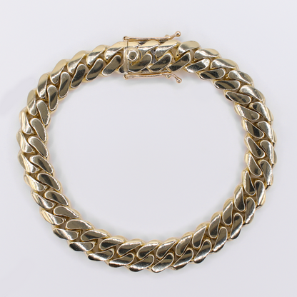10k Gold 10mm Cuban Bracelet - 20241