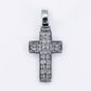 10k Solid White Gold Lab Diamond Cross Pendant - 60557
