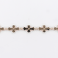 14k Solid Gold Diamond Cross Bracelet - 20236