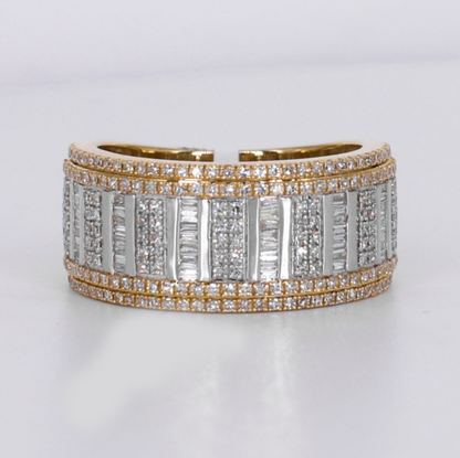 10k Solid Gold Diamond Men's Band - 30376