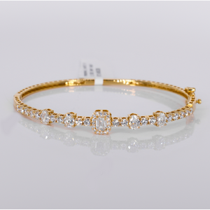 14k Gold Diamond Bangle - 20228