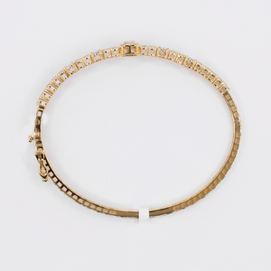 14k Gold Diamond Bangle - 20228