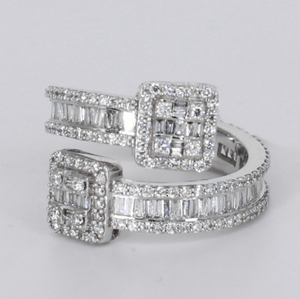 10k Solid Gold Diamond Cuff Ring - 30409