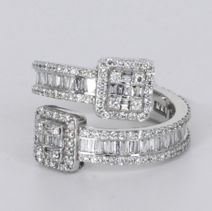 10k Solid Gold Diamond Cuff Ring - 30409