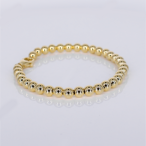 10k Hollow Gold Bead Bracelet - 20212