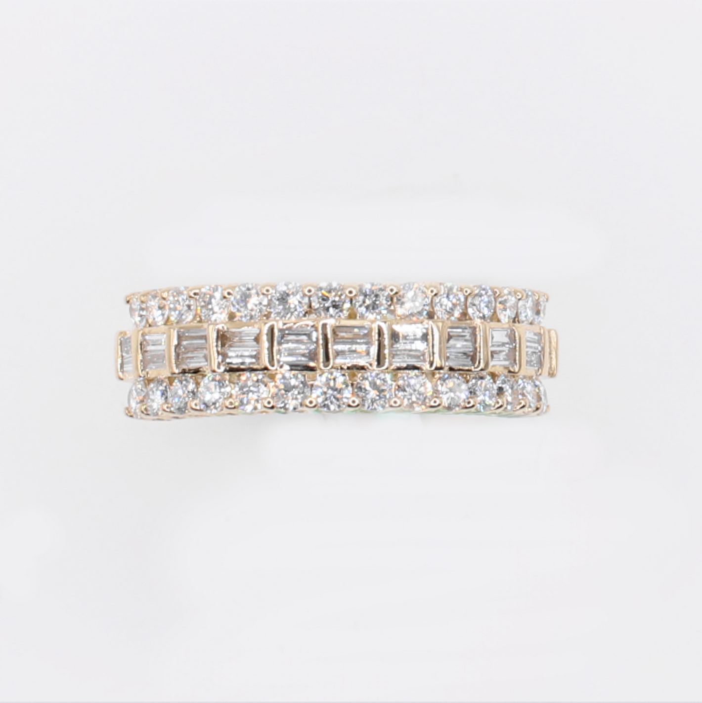 10k Solid Gold Lab Diamond Imperial Prism Men's Band - 30352
