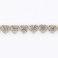 10k Solid Gold Diamond Cluster Hearts Bracelet - 20205