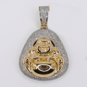 10k Gold Diamond Buddha Pendant - 60671