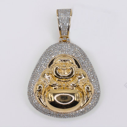 10k Gold Diamond Buddha Pendant - 60671