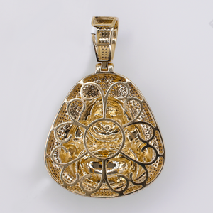 10k Gold Diamond Buddha Pendant - 60671