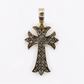 10k Solid Yellow Gold Lab Diamond Cross Pendant - 60565