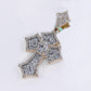 10k Solid Gold Lab Diamond Sovereign Cross Pendant - 60554