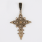 10k Gold Lab Diamond Floral Marquise Pendant - 60612