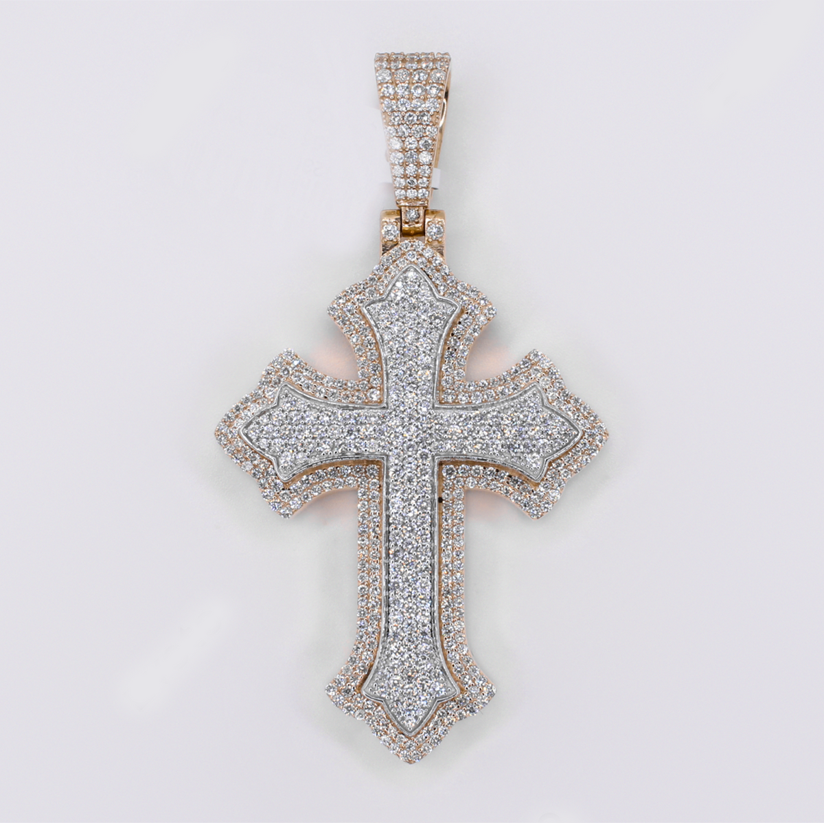 10k Gold Diamond Cross Pendant - 60659