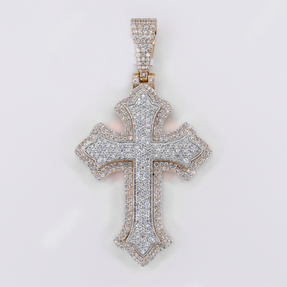 10k Gold Diamond Cross Pendant - 60659