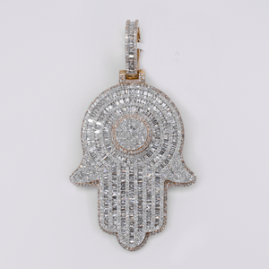 10k Gold Diamond Hamsa Pendant - 60660