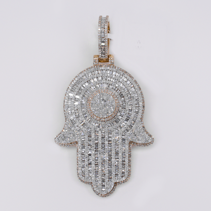 10k Gold Diamond Hamsa Pendant - 60660