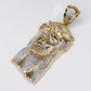 10k Solid Gold Diamond Jesus Head - 60589