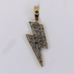 10k Gold Diamond Lightning Bolt Pendant - 60655