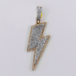 10k Gold Diamond Lightning Bolt Pendant - 60655