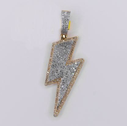 10k Gold Diamond Lightning Bolt Pendant - 60655