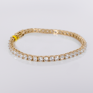 14k Solid Gold 3.5mm Upside Down Diamond Tennis Bracelet - 20213