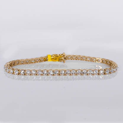14k Solid Gold 3.5mm Upside Down Diamond Tennis Bracelet - 20213