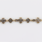 10k Solid Gold Diamond Clover Cross Bracelet - 20222