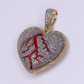 10k Gold Diamond Broken Heart Pendant - 60661